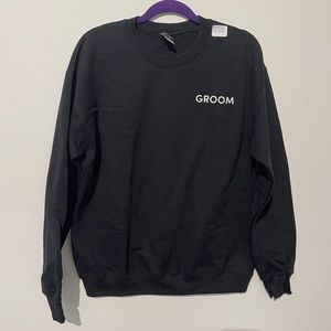 NEVER WORN “Groom” black sweatshirt size unisex M
